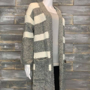 Long Striped Cardigan